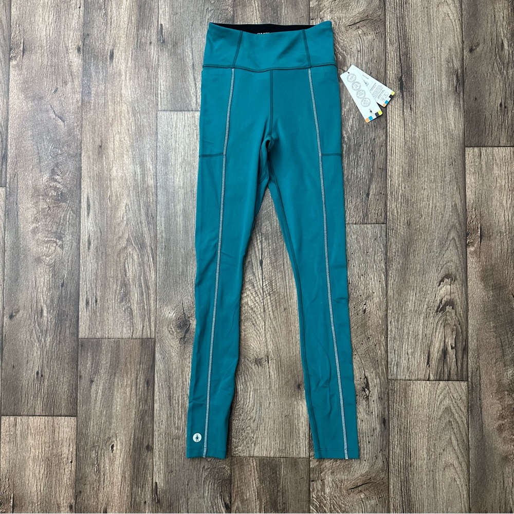Smartwool Merino Wool Lined Emerald Green Women’s Leggings Size XS